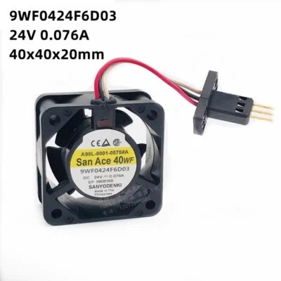 9WF0424F6D03 24V 4cm 4020 0.076A FANUC with 3-pin plug inverter  cooling fan - Image 1 of 3