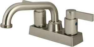 Kingston ottone KB2478NDL 5-3/4 pollici in beccuccio portata NuvoFusion rubinetto a due maniglie - Foto 1 di 5