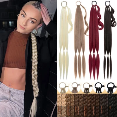 SEGO Haarverlängerung Wie Echt Dick Haarteil Zopf Pferdeschwanz Wrap Extensions Dick