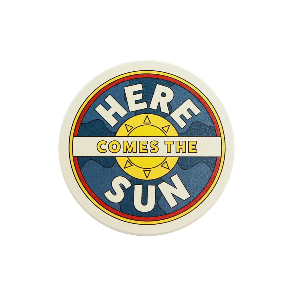 Here Comes The Sun The Beatles multicolor 4 pulgadas Posavasos de gres Foto 1 de 1