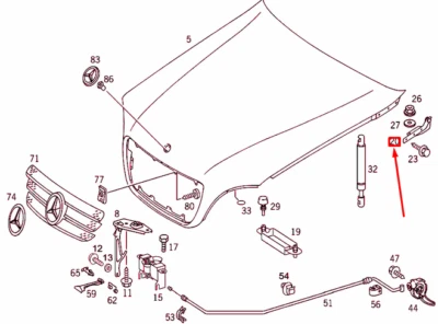 NUEVO CAPÓ MOTOR MERCEDES-BENZ ML W163 BISAGRA DERECHA A1638800428 OEM NO🇺🇸DEBERES Foto 1 de 3