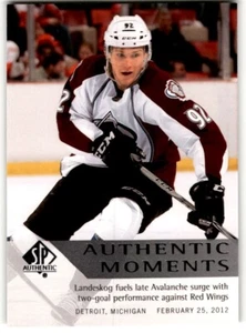 2012-13 SP Authentic Moments Gabriel Landeskog #156 Colorado Avalanche - Picture 1 of 2