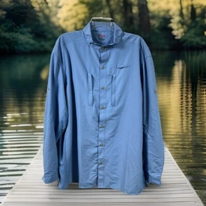 Red Riders Large Langarm belüftet Angelshirt blau Caped Bass Zip Taschen L - Bild 1 von 11