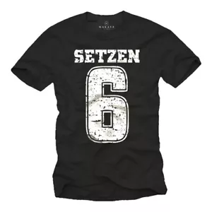 CAMISETA DE HOMBRE COOL COLEGIO ESCUELA CON IMPRESIÓN NÚMERO 6 - CAMISETA CON ESLOGAN MANGA CORTA - Imagen 1 de 1