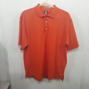 Footjoy Orange Polo Mens Golf Shirt Sz L - Picture 1 of 8