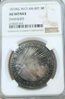 1825 CENTRAL AMERICAN REPUBLIC SILVER 8 REALES 8R NGC AU DETAILS VERY SCARCE