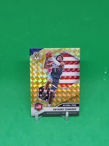 2020-21 Panini Mosaic National Pride Reactive Yellow Prizm #252 Anthony Edwards - Picture 1 of 2