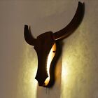 Wood Cow Animal Wall Led Lamp Light Vintage Fixture Lighting Indoor Down Up  liv