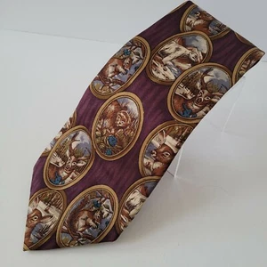 Corbata Nautica Hombres Italia Estampado de Animales de Seda Ciervos Ciervos Osos Ardillas Hecha en EE. UU. - Imagen 1 de 11