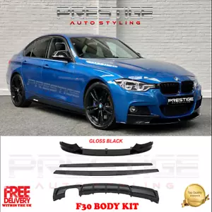 PARA BMW SERIE 3 F30 F31 DIVISOR LABIO DELANTERO DIFUSOR TRASERO M PERFORMANCE BODYKIT - Imagen 1 de 16