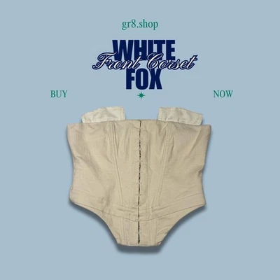 Corsé blanco Fox XS beige cremallera frontal 97 % mezcla de algodón y elastano para mujer prendas moldeadoras Foto 1 de 4