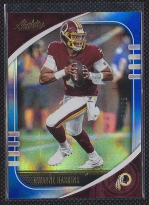 2020 Panini Absolute Blue Dwayne Haskins 34/75 Washington Redskins #5 - Image 1 of 2