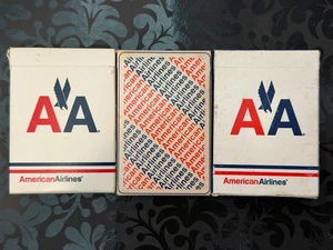 3 barajas vintage de cartas de póker de American Airlines años 70 y posteriores - Imagen 1 de 4