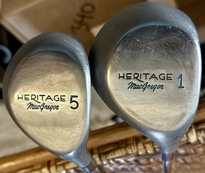 MacGregor Heritage 1 & 5 Wood Set Multistep Steel Shafts RH Ladies Golf Clubs - Image 1 of 4