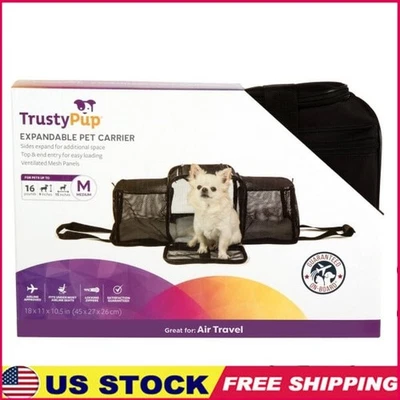 Cremalleras de bloqueo de viaje expandibles para transportador de mascotas asas cómodas aprobado por la aerolínea Foto 1 de 4