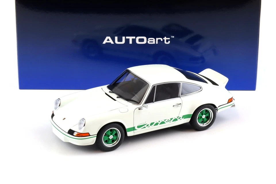 AUTOART 78031 PORSCHE - 911 CARRERA RS 2.7 COUPE 1973 - BLANC VERT - 1/18