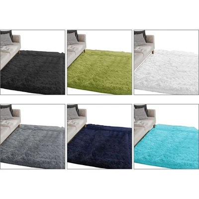 Rectangles Fluffys Floor Mats Girl Soft Plushes Solid Color Chair Sofa Cover - Image 1 of 4