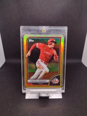 Freddie Freeman 2023 Topps WBC Canada Gold Rainbow 1/50 FIRST PRINT - Image 1 of 4