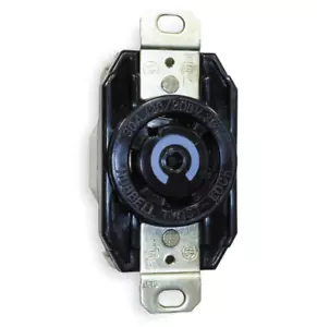 Hubbell HBL2810 Twist Locking Flush Receptacle 30A 120/208V 4P 5W L21-30R - Picture 1 of 2
