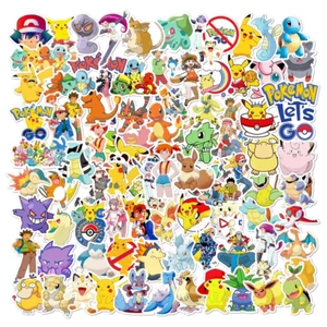 100 Stck. Pokemon Aufkleber Wasserdicht Taschenmonster 100 % Vinyl Aufkleber Wischfrei - Bild 1 von 7