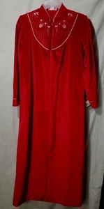 Vtg Robe Deadstock NWT Heather Collection Front ½ Zip Long SZ S Red Velvet 922 - Picture 1 of 3
