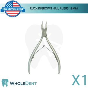 Ruck Ingrown Nail Pliers 18mm Corner Nipper Stainless Steel Long & Slim Cutting - Picture 1 of 3