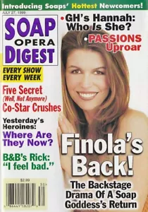 Soap Opera Digest July 27, 1999 FINOLA HUGHES-CLIVE ROBERTSON-BEST NEWCOMERS - Picture 1 of 1