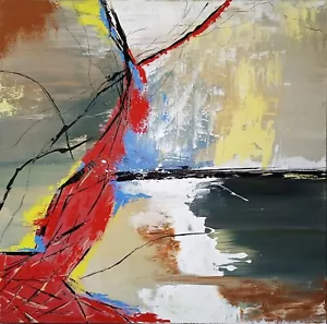 Original abstract painting " Dark sea" handmade, acrylic on canvas, singed - Picture 1 of 1
