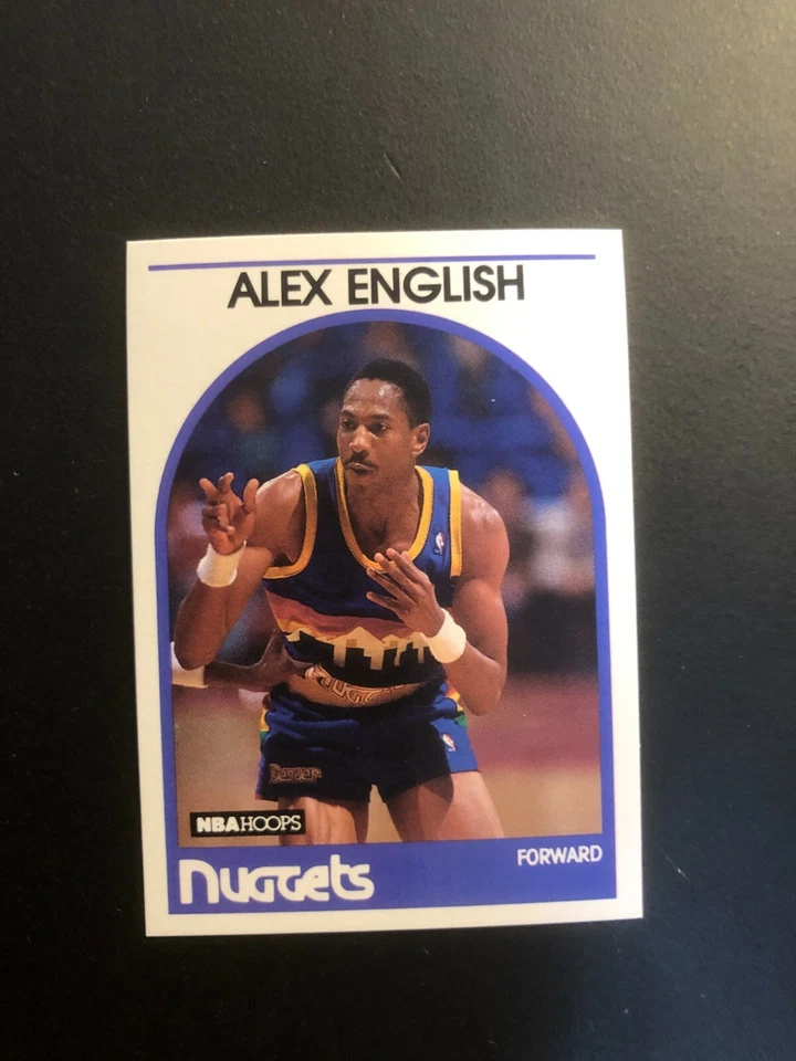 1989 ALEX ENGLISH NBA Hoops  Basketball Card # 120 Made in USA - Image 1 of 4