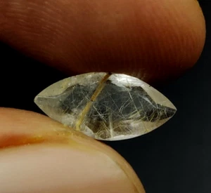 2.2 Ct Natural Rutilated Quartz Marquise Shape 14X7X4mm Loose Gemstone W360 - Picture 1 of 8