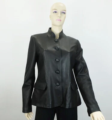 Schwarze Lederjacke von Peruvian Connection Gr. 38 Lammnappa - Bild 1 von 4