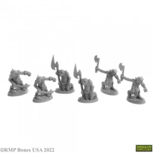 GOBLIN RAIDERS Reaper Miniatures Bones USA Dungeon Dwellers REM07043 D&D - Picture 1 of 6
