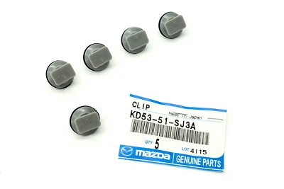 Juego de cinco (5) clips de moldura inferior para puerta delantera izquierda o derecha Mazda CX-5 2013-2015 FABRICANTE DE EQUIPOS ORIGINALES Foto 1 de 2