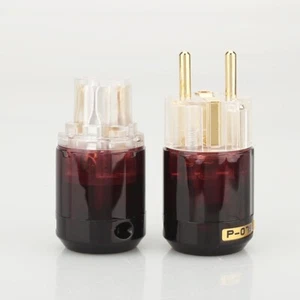 5 Pairs Gold Plated P079E Schuko Power Plug+C079 IEC Female Plug For DIY - Picture 1 of 8