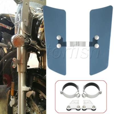 Дефлекторы дымовых ветровых вилок и крепежные зажимы для Honda Yamaha Kawasaki - Изображение 1 из 4