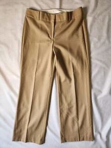 Talbots Dress Pants Tan Khaki Womens Heritage Wool Blend Flat Front Straight Leg - Picture 1 of 9