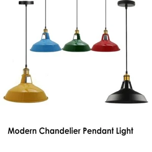 Moderna Pantalla de Techo de Metal Colgante Tonos de Luz Estilo Retro Iluminación de Color - Imagen 1 de 26
