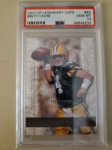 2002 SP Legendary Cuts Brett Favre card #62 graded PSA 10 POP 11 - Picture 1 of 2