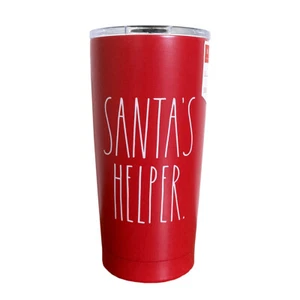 Rae Dunn Christmas Travel Mug SANTA'S HELPER Insulated Stainless Steel Tumbler - Picture 1 of 6