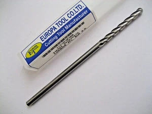 3 mm HARTMETALLKUGEL NASENENDMÜHLE LANGE SERIE 4 GERIFFELT EUROPA WERKZEUG 31630300 P237 - Bild 1 von 7