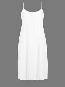 M&S BLANCO Cool Comfort Recorte de Encaje Reversible Deslizante Completo - Imagen 1 de 2