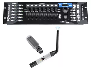 Rockville Rockforce 192-Kanal DMX Controller + wiederaufladbarer Sender + Empfänger - Bild 1 von 12