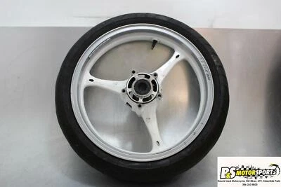 2008 Suzuki Gsxr1000 Front White Wheel Rim W Tire Gsxr 1000 2007 Gsx-r 07-08  - Image 1 of 4