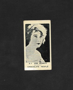 1920s ENID BENNETT #A-1 NESTLE Film Stars card Uruguay