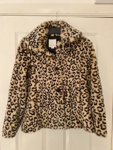 DIESEL MÄDCHEN JACKE BEIGE LEOPARDENMUSTER KUNSTFELL - Bild 1 von 4