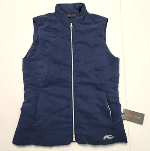 310 $ neu Kjus Maven Weste Golf Damen XL X-LARGE Größe 42 atlanta blau durchgehender Reißverschluss neu mit Etikett - Bild 1 von 8