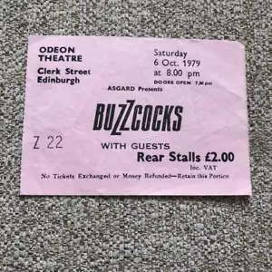 Joy Division ticket Edinburgh Odeon 06/10/79 #Z22 (support band to Buzzcocks) - Picture 1 of 1