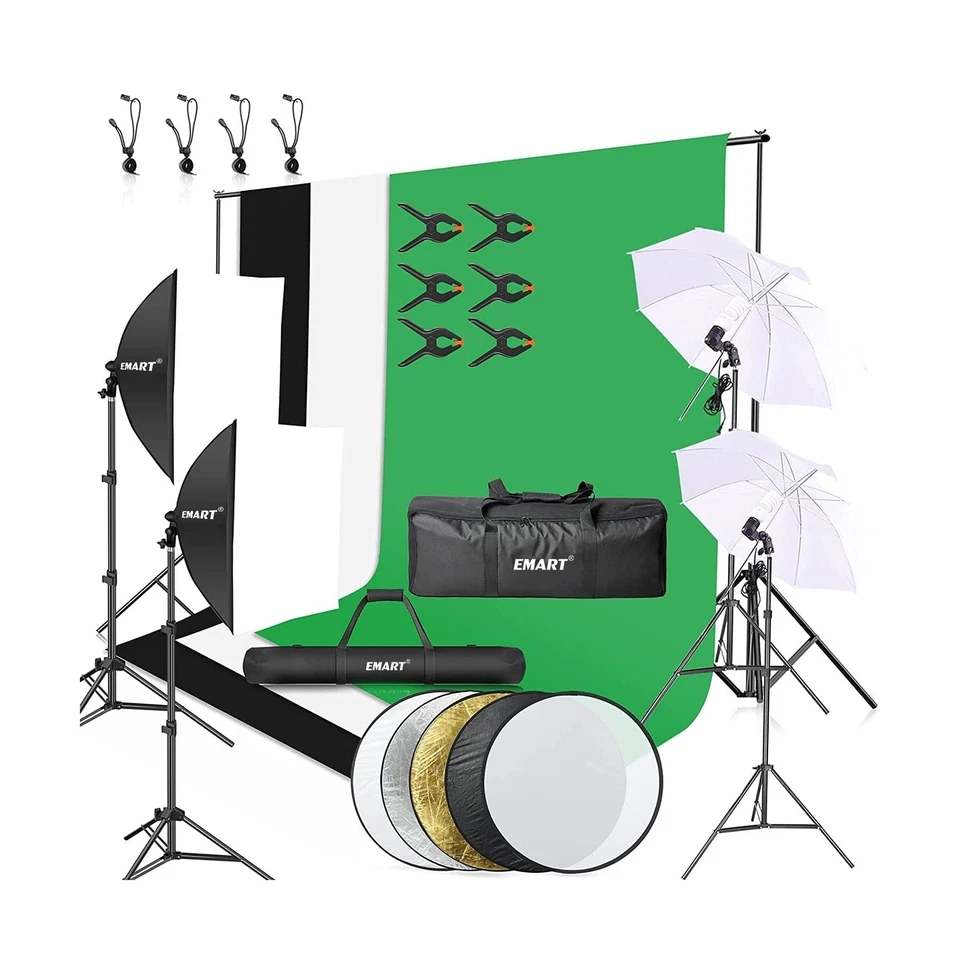EMART 8.5 x 10 ft Backdrop Support System, Professional Photography Lighting ... - Image 1 of 4