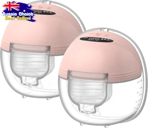 Wearable Breast Pump, Electric, Hands-Free, 3 Modes, 12 Levels, 24mm, 2 Pack - Picture 1 of 12