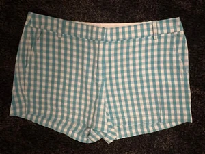 Neu mit Etikett J Crew Damen-Chino-Shorts Tumble blau & weiß Gingham Größe 14 Baumwolle neu - Bild 1 von 3